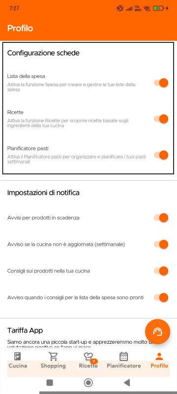 Tab Configuration on Profile page